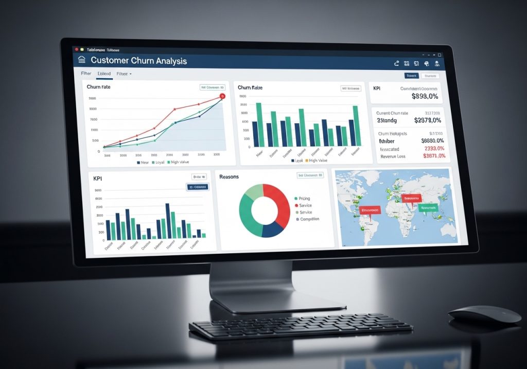 customer churn analysis (tableau)