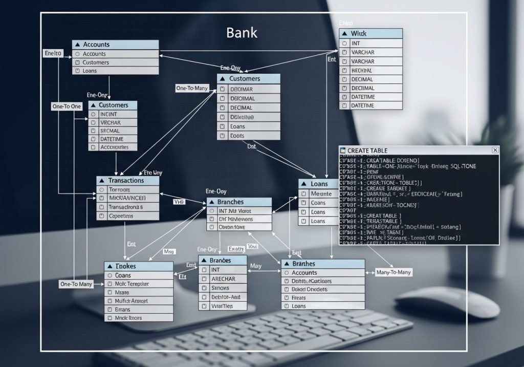 bank database design and implementation (sql)